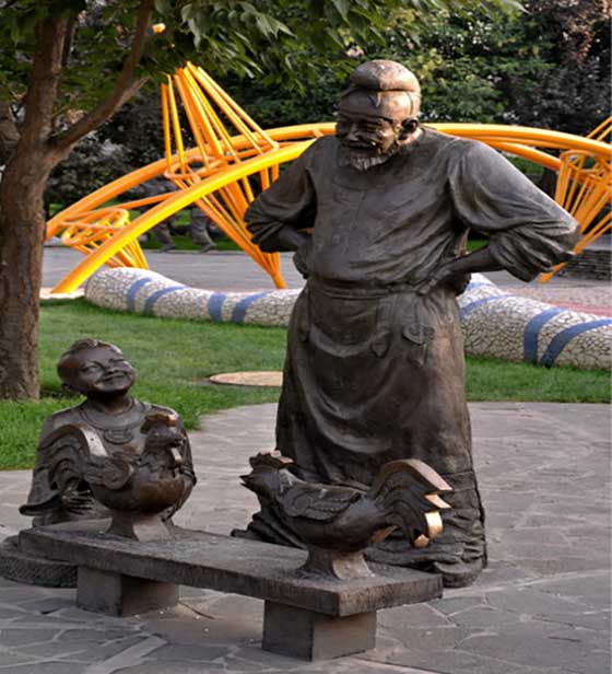 大唐芙蓉园呆若木鸡雕塑